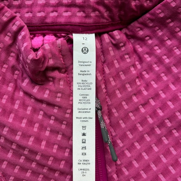 Lululemon Water-Repellent Grid Fleece Hiking Vest | Wild Berry / Sonic Pink - Picture 4 of 16